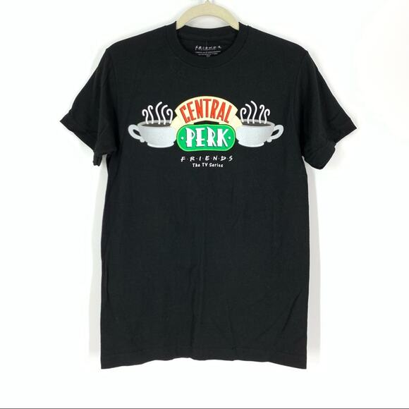 Friends Central Perk Cotton T-Shirt Black Small - Picture 1 of 4